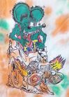 001 Orange-green The Dye Rat Fink Bandana Tie