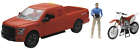 02216a New Ray Toys Scale Orange Truck With Honda 093577022162