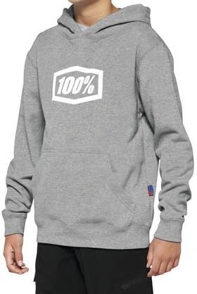 20030-00006 100 100% Youth Icon Hoodie - Gray Large 3052-0647