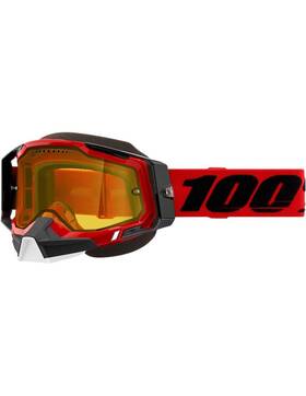 50122-608-03 100% Racecraft 2 Snow Goggles Red - Yellow Lens
