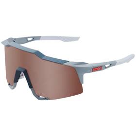60007-00002 100% Speedcraft Sunglasses - Soft Tact Gray Hiper Silver Mirror Lens