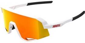 60057-00004 100 100% Slendale Sunglasses Matte White Hiper Red Multimirror