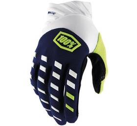 10000-00016 100 Percent 100% Mens Airmatic Gloves Navy/white M