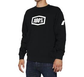 20026-00002 100 Percent 100% Icon Crewneck Sweatshirt Lg Black