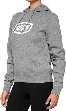 20031-00006 100 Percent 100% Womens Icon Hoodie Large Heather Gray