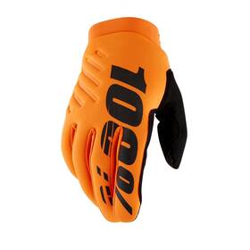100-percent 841269184199 Brisker Gloves Fluo Orange/black Xl