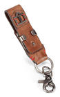 1045799 Icon Leather Belt Loop Keychain Brown