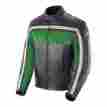 1052-2506 Joe Rocket Old School Leather Jacket Green Black Ivory 2xl