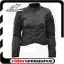 14-331428-10-46 Alpinestars Womens Angle Textile Jacket Blackmetallic 46 Euro Special Buy