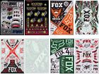 145xx-062xx Fox Racing Sticker Sheets Decals Foxheads Motorcycle Motocross Dirt Bike