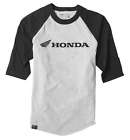 17-87322 Factory Effex Apparel Honda Baseball Tee Hthrblk Md