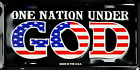 1829 Hangtime One Nation Under God License Plate Wall Sign Tag