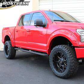 2014mmo000032 2014mmotor 6pcs Pocket Rivet Style Fender Flares Black Fit For 2009-2014 F150 Offroad