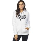 21897-008-s Fox Racing Womens Check Head Zip Fleece White Size Small