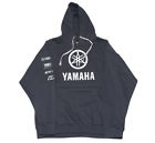 22-88214 Factory Effex Apparel Mens Yamaha Stack Hoody Navy