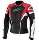 2813-0547 Alpinestars Gp Plus R Womens Leather Motorcycle Jacket Black Red White Size 46