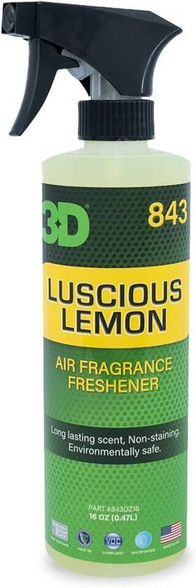 3daf 3d Car Care Products Parent Air Freshener 16oz. 0.53 Fl Oz Pack Of 1 Luscious Lemon