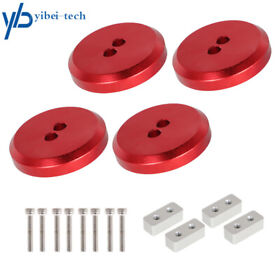 Yi203518t 4 Pack Jack Pad Adapter Billet Floor For 1997-2021 Corvette C5 C6 C7 Red