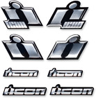 4320-1982 Icon Decal Sheet Chrome