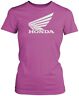 54-7263 Honda Collection Ladies Big Wing Short Sleeve Tee Lg Pink