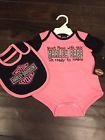 889114018084 Harley Davidson Baby Girl Body Suits And Bib