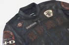 97129-13vm Harley Davidson Genuine Mens Hdmc Moto Motorcycle Black Leather Jacket