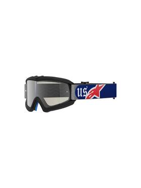 26014103 Alpinestars 054866112720 Goggle Yth Vsn Corp Merica 25 Rd/bl/mir Sil