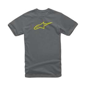 1032-72030-1855-m Alpinestars Ageless Tee Md Charcoal/hi Viz