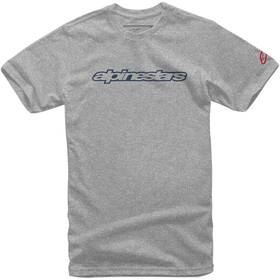 103672015-1713l Alpinestars Wordmark T-shirt Large Heather Gray/navy/red