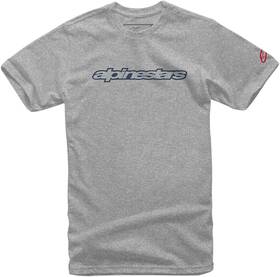 1036720151713xl Alpinestars Wordmark T-shirt - Heather Gray/navy/red X-large