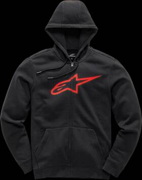 1038530521030l Alpinestars Hoodie Age2 Zip Black Red Large