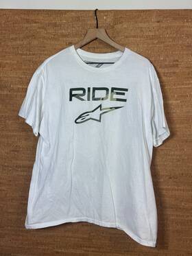 1119-72006-20-s Alpinestars Ride 2.0 Camo T-shirt Size Xl White