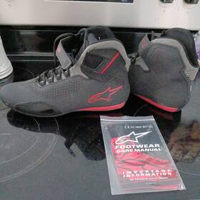 Alpinestars 1210100540842 Sektor Vented Shoes Black Gray Red Size 10.5