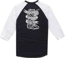 1210710041020l Alpinestars Booted Raglan T-shirt - Black/white Large