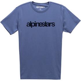 12107300672l Alpinestars Heritage Word Premium T-shirt Lg Blue