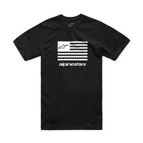 1214-73130-1020-xl Alpinestars Flag Csf T-shirts Xl Black/white