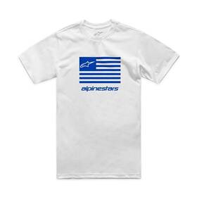1214-73130-2072-l Alpinestars Flag Csf T-shirts Lg White/blue