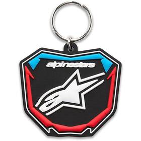 1216-91200-1738-os Alpinestars Plate Key Fob - Black/blue/red