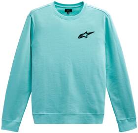 1232510207206l Alpinestars Ageless Chest Crew Fleece Light Aqua Large Blue