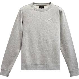 12325182011212x Alpinestars Womens Ageless Crew Fleece - Heather Gray/white 2xl