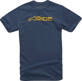 12327220070592x Alpinestars Ride 3.0 T-shirt Navy/gold Xx-large Blue