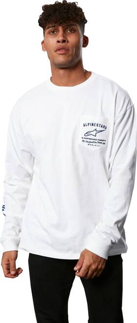 12337140020xl Alpinestars Rep Long-sleeve T-shirt - White For Xl