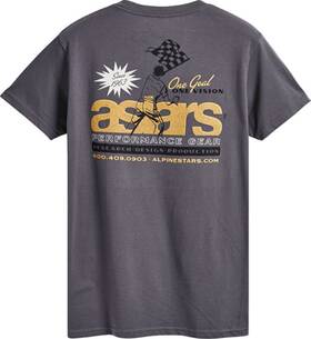 123372150182xl Alpinestars Flagged Charcoal T-shirt Size 2x-large