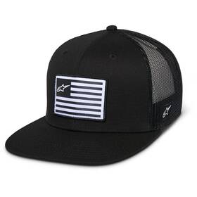 1235-81960-1010-os Alpinestars Flag Trucker Hat - Black/black