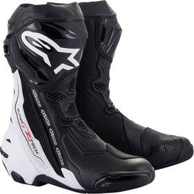 2220121-12-44 Alpinestars Supertech R Vented Boots Black/white Us 9.5 / Eu 44