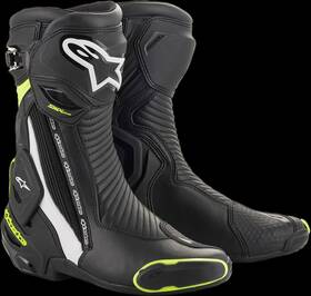 2221019-125-48 Alpinestars Smx Boots - Black/white/yellow Fluorescent Us 12.5 / Eu 48