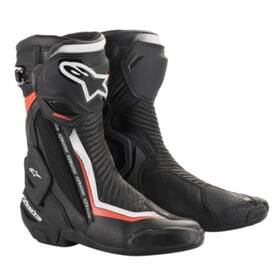 2221119-1231-39 Alpinestars Smx Vented Boots - Black/white/red Size 6