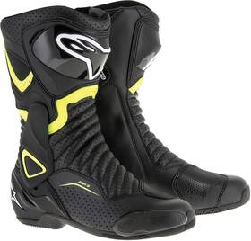2223017-1550-44 Alpinestars For Smx-6 V2 Vented Boots - Black/yellow Us 9.5 / Eu 44