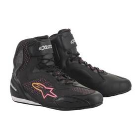 251052014397.5 Alpinestars Stella Faster-3 Rideknit Shoes - Black/yellow/pink Us 7.5