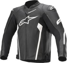 3103521-12-58 Alpinestars Faster V2 Leather Jacket - Black/white Us 48 / Eu 58